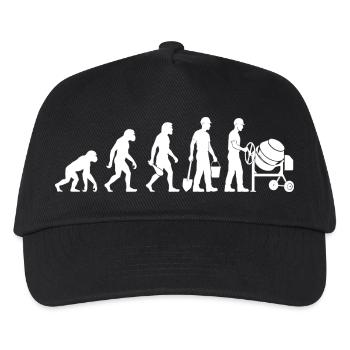  Bauarbeiter Maurer-Handwerker Baustellen-Maurer - Kinder Basecap - Schwarz - Vorne