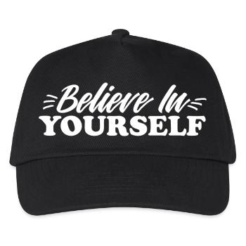 Believe In Yourself Saying - Kids’ Baseball Cap - black - Front
