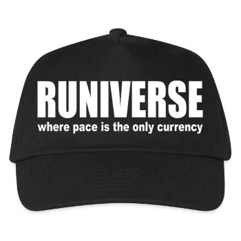 Runiverse Pace Is Currency Running is my Universe - Kids’ Baseball Cap - black - Front