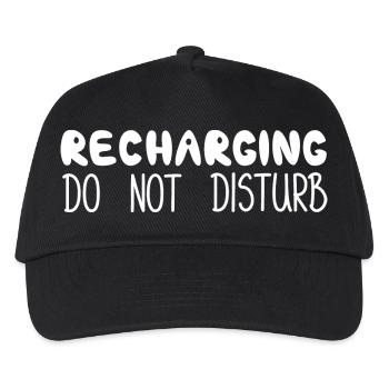 Recharging Do Not Disturb, White - Kids’ Baseball Cap - black - Front