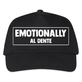 Emotionally Al Dente Typo Design - Kids’ Baseball Cap - black - Front
