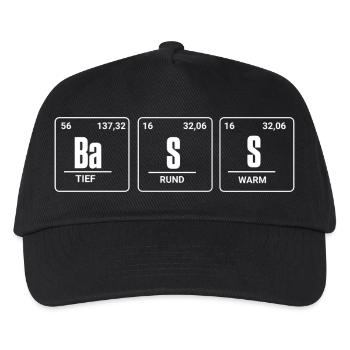 Kontrabass - Ein bisschen Bass muss sein - Kinder Basecap - Schwarz - Vorne