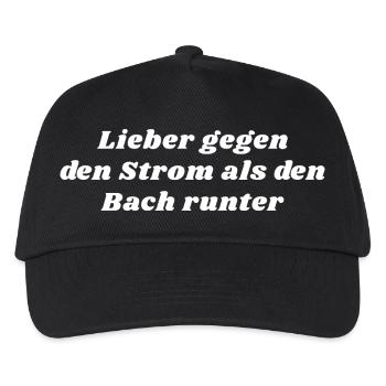 Gegen den Strom - Kinder Basecap - Schwarz - Vorne