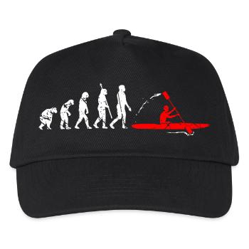 Kajak Evolution Kajakfahrer Kajaker Kayak - Kinder Basecap - Schwarz - Vorne