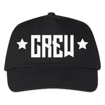 Crew Emblem mit Sternen - Kinder Basecap - Schwarz - Vorne
