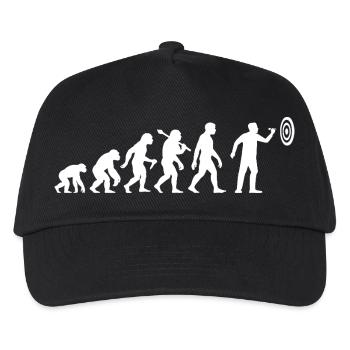 Darts Evolution Dartspieler mit Dart Zielscheibe - Kinder Basecap - Schwarz - Vorne