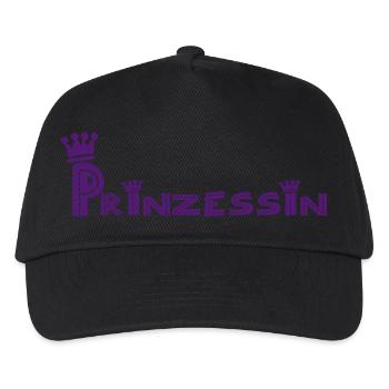 Prinzessin - Kinder Basecap - Schwarz - Vorne