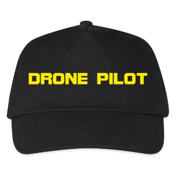 DRONE PILOT - Mütze/Cap für Drohnenoperatoren - Kinder Basecap - Schwarz - Vorne