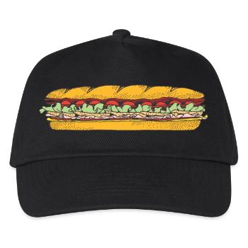 souris souris sandwich pizza au fromage Kaese food97 - Casquette de baseball Enfant - noir - Devant