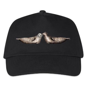 Phoque gris - Les phoques gris - gris Phoques - Casquette de baseball Enfant - noir - Devant