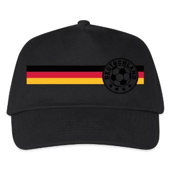 logo Football sur Deutschandfahne - Casquette de baseball Enfant - noir - Devant