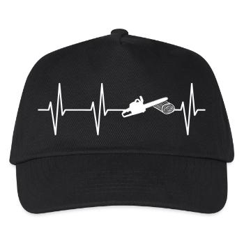 Heartbeat Wood - Kids’ Baseball Cap - black - Front