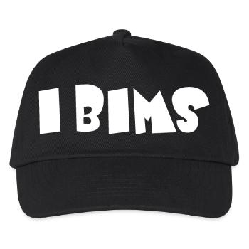 I Bims – Lustiges Slang Motiv - Kinder Basecap - Schwarz - Vorne