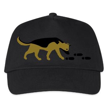 Mantrailer Schäferhund Vektor - Kinder Basecap - Schwarz - Vorne