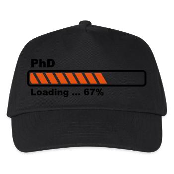 PhD loading bar - Kids’ Baseball Cap - black - Front
