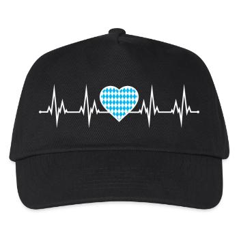 Bavaria Heartbeat ECG - Kids’ Baseball Cap - black - Front