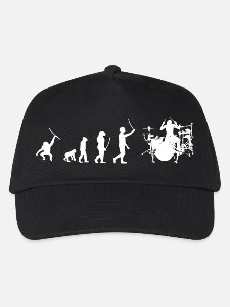Evolution Drummer - Kinder Basecap - Schwarz