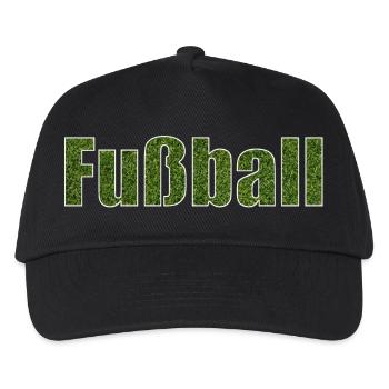 Fussball - Kinder Basecap - Schwarz - Vorne