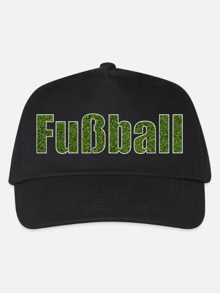 Fussball - Kinder Basecap - Schwarz