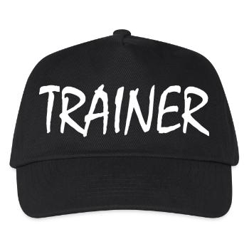 Trainer - Kinder Basecap - Schwarz - Vorne