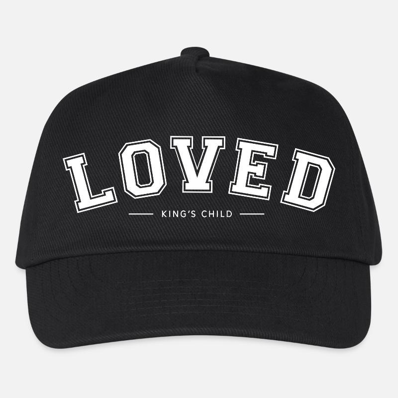 loved - king's child - geliebt - collegestyle - Kinder Basecap - Schwarz