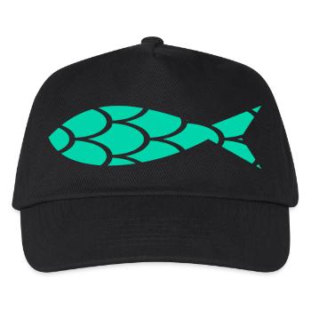 sardine. fish. April fool. sea. ocean - Kids’ Baseball Cap - black - Front