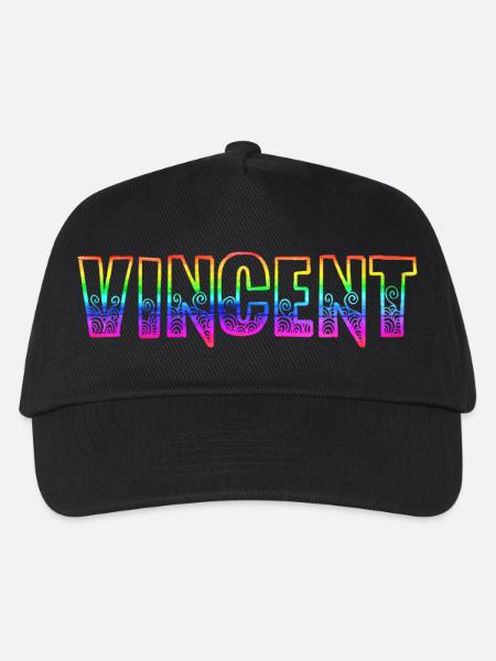 vincent rs regenbogen - Kinder Basecap - Schwarz