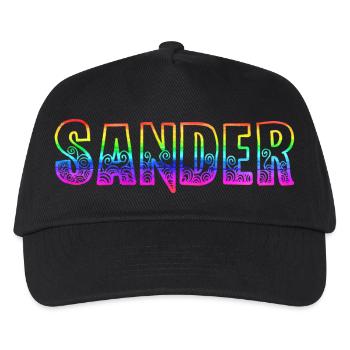 sander rs regenbogen - Kinder Basecap - Schwarz - Vorne