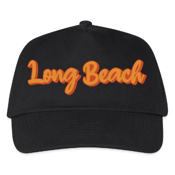 Police rétro de Long Beach en orange - Casquette de baseball Enfant - noir - Devant