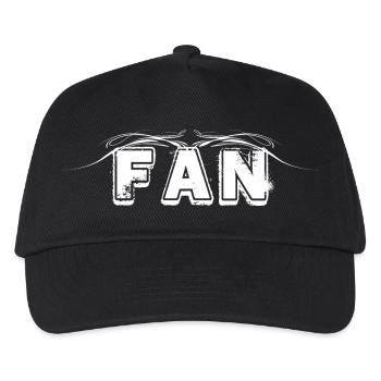 FAN Schriftzug mit Verzierung - Kinder Basecap - Schwarz - Vorne