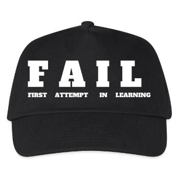 FAIL- First Attempt in Learning - Motivation Tee - Kinder Basecap - Schwarz - Vorne