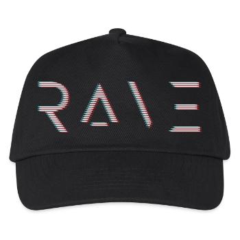 Rave Art design glitchy - raver EDM Techno House - Kinder Basecap - Schwarz - Vorne