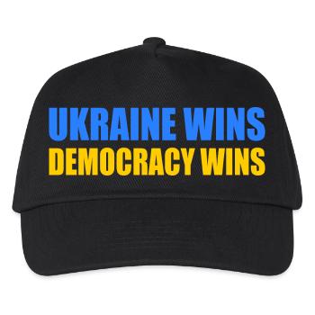 Ukraine wins democracy wins - Kids’ Baseball Cap - black - Front