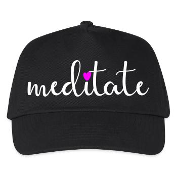Meditate Yoga Meditation Heart Handwriting Namaste - Kids’ Baseball Cap - black - Front