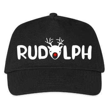 Rudolph Geweih Weihnachten Lied Ohrwurm Xmas - Kinder Basecap - Schwarz - Vorne