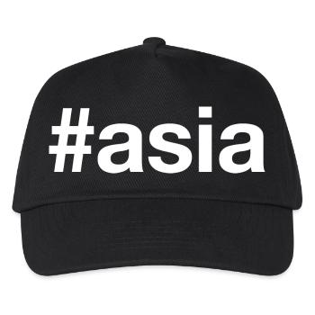 ASIA Asien Hashtag - Kinder Basecap - Schwarz - Vorne
