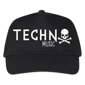 Techno-Musik - Kinder Basecap - Schwarz - Vorne