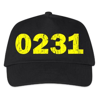 Dortmund Vorwahl 0231 Design Ruhrpott - Kinder Basecap - Schwarz - Vorne
