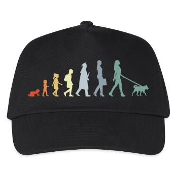 Hundebesitzerin Evolution - Kinder Basecap - Schwarz - Vorne