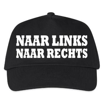 naar links naar rechts - Kinder Basecap - Schwarz - Vorne