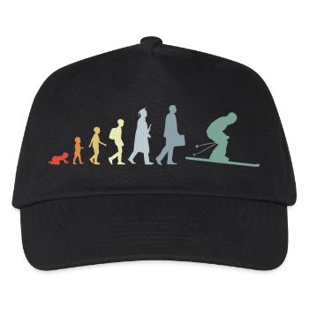 Evolution des Skisports - Kinder Basecap - Schwarz - Vorne