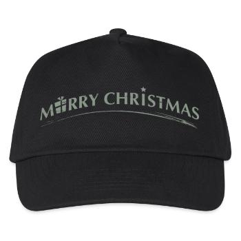 merry Christmas lettering with symbols - Kids’ Baseball Cap - black - Front