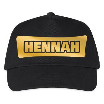 First name Hennah - Kids’ Baseball Cap - black - Front