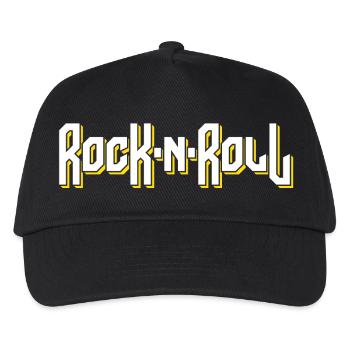 Rock'N'Roll stilisiertes Logo - Kinder Basecap - Schwarz - Vorne