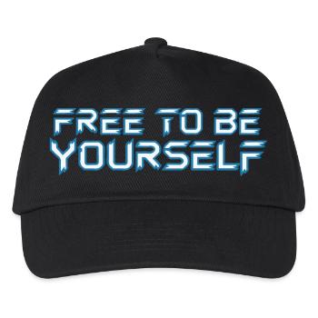 FREE TO BE YOURSELF - Kids’ Baseball Cap - black - Front