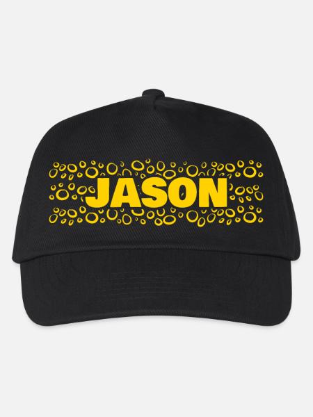 Vorname Jason - Kinder Basecap - Schwarz