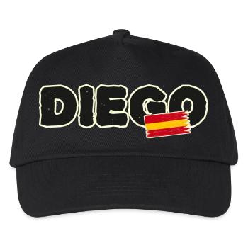 Diego spanische Flagge Spanien - Kinder Basecap - Schwarz - Vorne