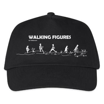 walking Figures white - Kinder Basecap - Schwarz - Vorne