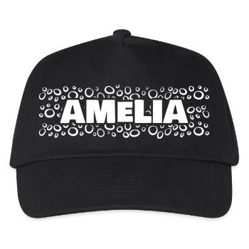 Amelia als Vorname - Kinder Basecap - Schwarz - Vorne