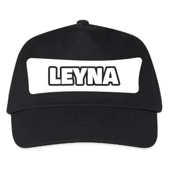 Name Leyna - Kids’ Baseball Cap - black - Front